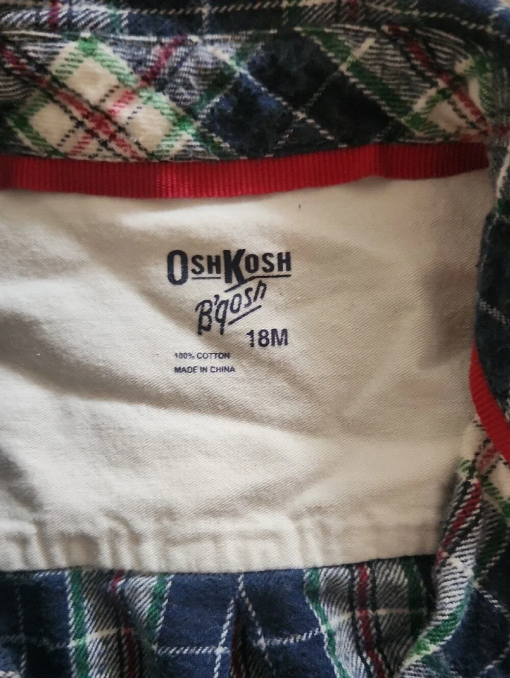 OshKosh B'gosh Blue & Green Plaid Button-Down Shirt for Kids